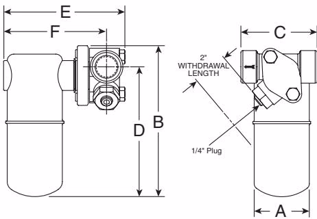 Armstrong 倒置桶蒸汽疏水阀 – 2000 系列 Armstrong 2000 Series trap with standard connector dimensions