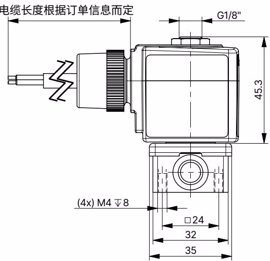 宝德 BURKERT 134248 (6013型) ATEX/IECEx 电缆版本尺寸