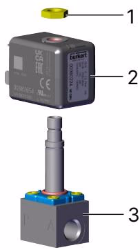 宝德 BURKERT 20009661 Type 7012 线圈与阀芯备件结构分解图