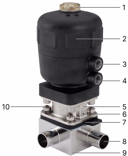 BURKERT 20015289 Burkert 2032 T-valve structure and components