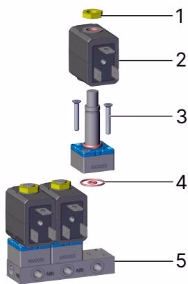 BURKERT 20016143 Type 7011 installation of devices with flange connection