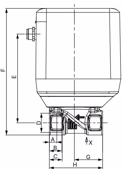 BURKERT 20038308 Burkert Type 3285 dimensions threaded variant