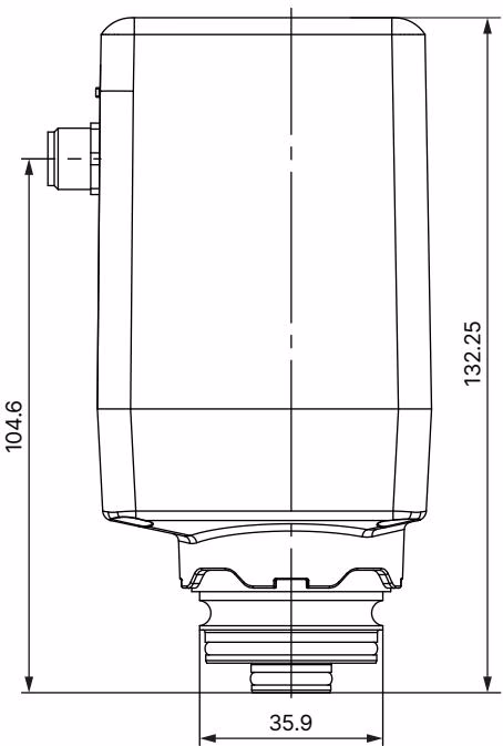 Bürkert 20046543 Type 3280 cartridge variant dimensions