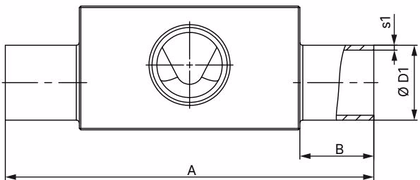 BURKERT 20047224 Bürkert 2104 T-Body with welded connection dimensions