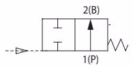 BURKERT 20048345 Type 2101 control function B normally open symbol