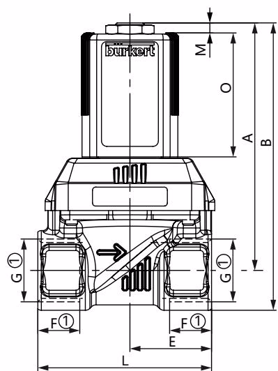 宝德 BURKERT 20051202 宝德 BURKERT 6213 黄铜和不锈钢阀体标准版本尺寸图