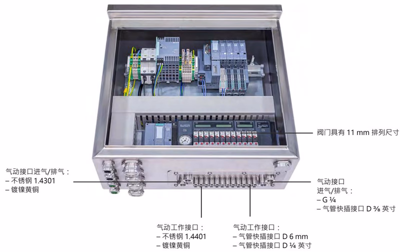 宝德 BURKERT 20061973 宝德 BURKERT 8647 型 不锈钢或阳极氧化铝 AirLINE Quick 适配器
