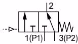 BURKERT 20063357 Burkert Type 2106 control function E symbol