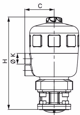 宝德 BURKERT 20064753 宝德 BURKERT Type 2032 膜片尺寸 8 至 50 执行机构尺寸图