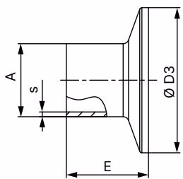 宝德 BURKERT 20064753 宝德 BURKERT Type 2032 带卡盘接口的 T 型阀体尺寸图