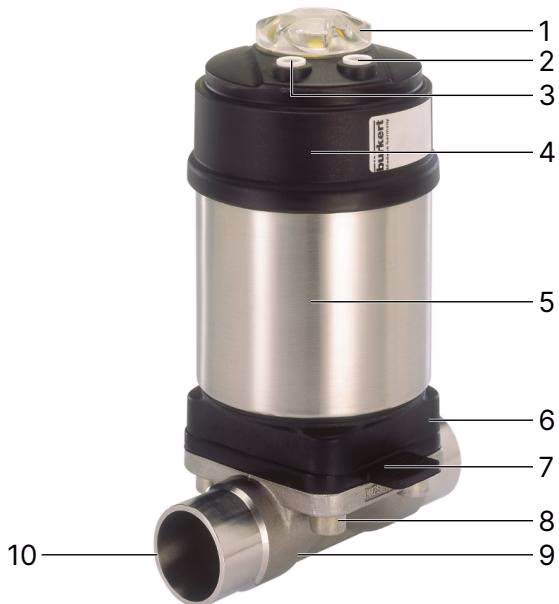 BURKERT 20077396 Burkert Type 2103 product overview and components