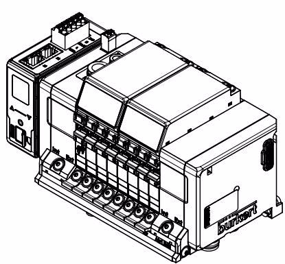 宝德 BURKERT 20084696 宝德 BURKERT 8652 型 4、8 和 12 阀槽版本尺寸