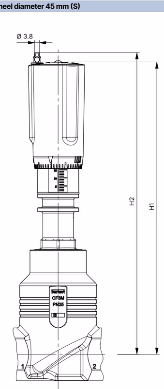 Бюркерт (BURKERT) 20089126 Type 2961 размеры привода