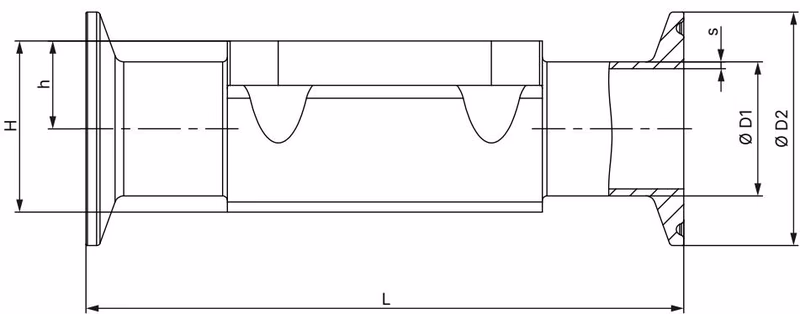 BURKERT 20091109 Type 2933 forged steel valve body with clamp connection dimensions