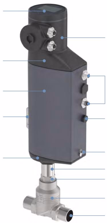 BURKERT 20093966 Type 3361 AG2 electromotive valve structural view
