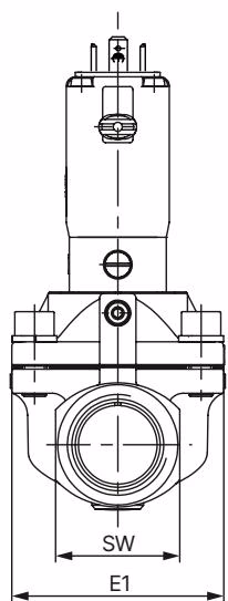 Bürkert 20098485 Type 5282 dimensions for threaded variant