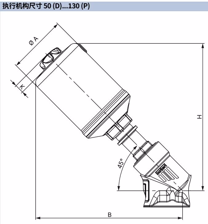 宝德 BURKERT 20133488 Type 2060 执行机构尺寸图