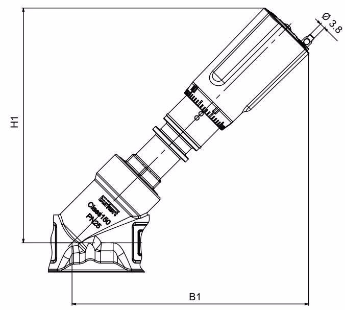 宝德 BURKERT 20137397 宝德 BURKERT 2920 型执行机构尺寸 (手轮尺寸 S)