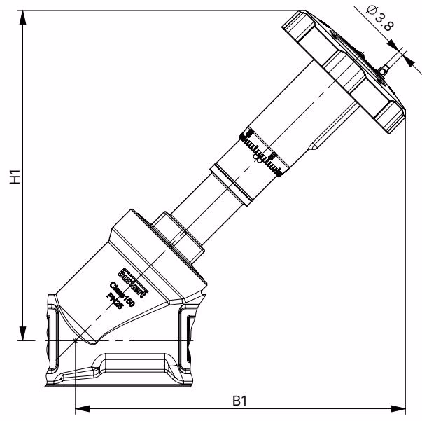 宝德 BURKERT 20141842 宝德 BURKERT 2920 型手轮尺寸 M 和 L 的执行机构尺寸