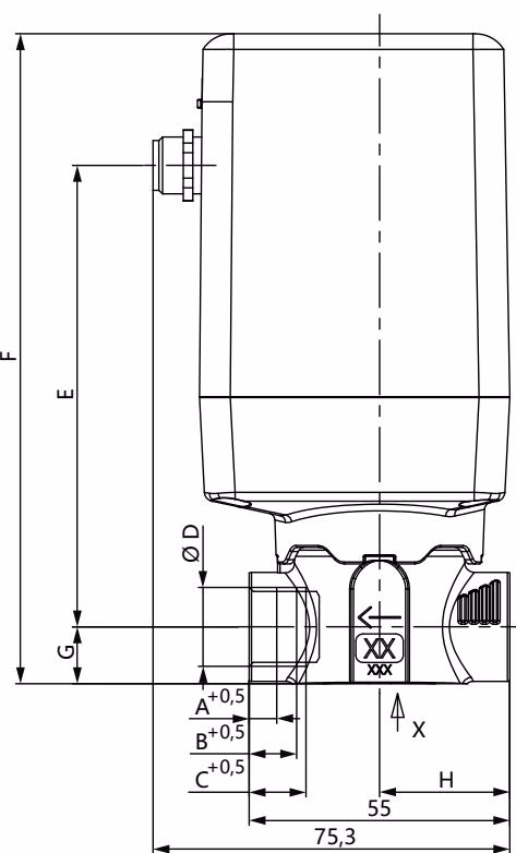 宝德 BURKERT 20149691 3280 型螺纹版本尺寸