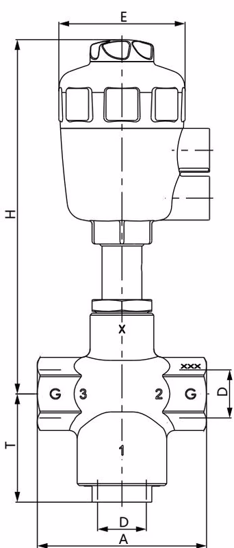 宝德 BURKERT 287195 宝德 (Burkert) 2006 型尺寸图解