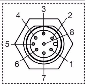 BURKERT 329197 BURKERT Type 3280 M12 8-pole circular connector terminal assignment