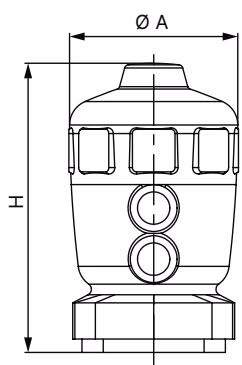 宝德 BURKERT 347724 2031 型执行机构尺寸图
