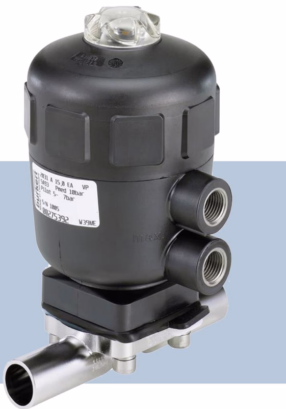 BURKERT 348208 Type 2031 2/2-way diaphragm valve with pneumatic plastic actuator