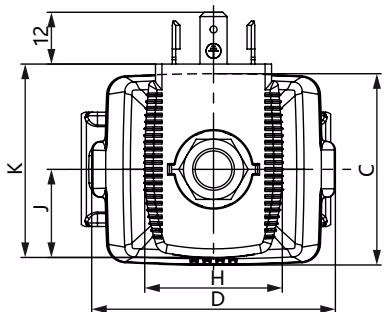 宝德 BURKERT 352794 宝德 BURKERT 6213型 黄铜和不锈钢阀体标准版本尺寸图