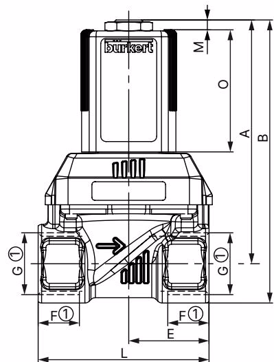 BURKERT 353014 dimensions of standard variant