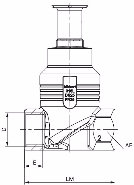 宝德 BURKERT 354953 宝德 BURKERT 3361 型螺纹接口尺寸