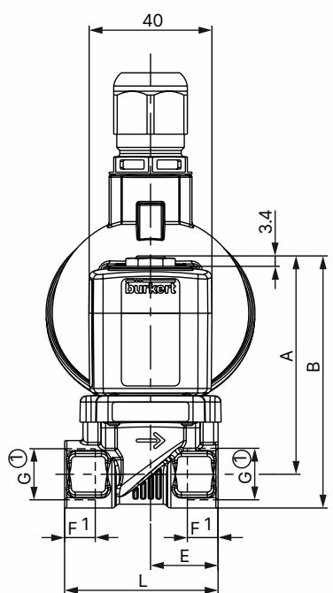 Bürkert 356582 ATEX/IECEx variant dimensions