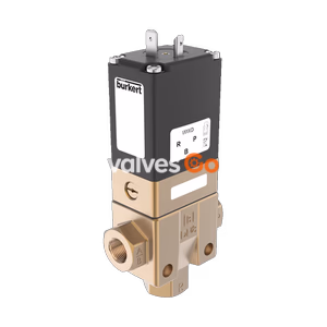 BURKERT 357601 Burkert Type 6430 3/2-Way Servo-Assisted Solenoid Valve, Normally Open, G 1/4, 24V DC