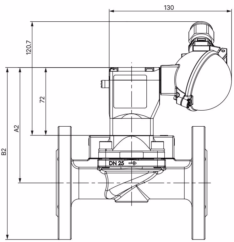 Бюркерт (Bürkert) 364437 Тип 5282 размеры фланца