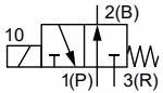 BURKERT 387399 Circuit function D normally open symbol