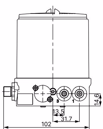 Бюркерт BURKERT 389238 Бюркерт BURKERT Type 8694 Размеры для монтажа на регулирующие клапаны ELEMENT