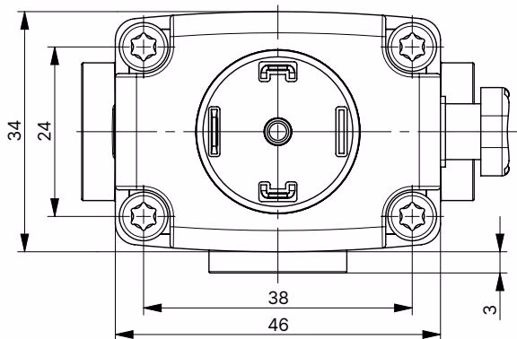 BURKERT 454192 Type 0330 plastic body dimensions drawing