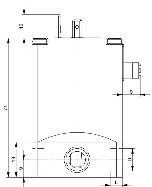宝德 BURKERT 461284 宝德 BURKERT 461284 金属阀体尺寸图