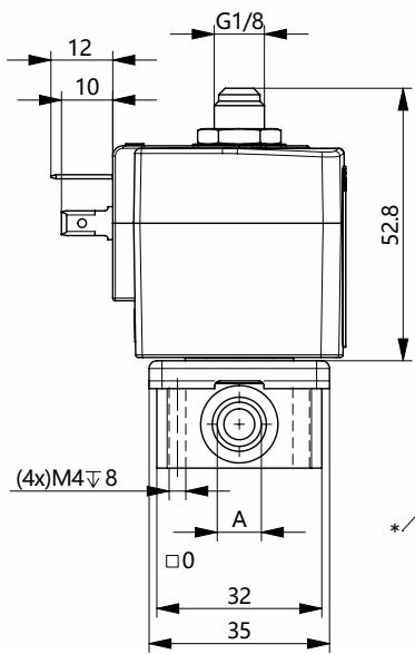 宝德 BURKERT 501212 宝德 6014 型标准版本尺寸