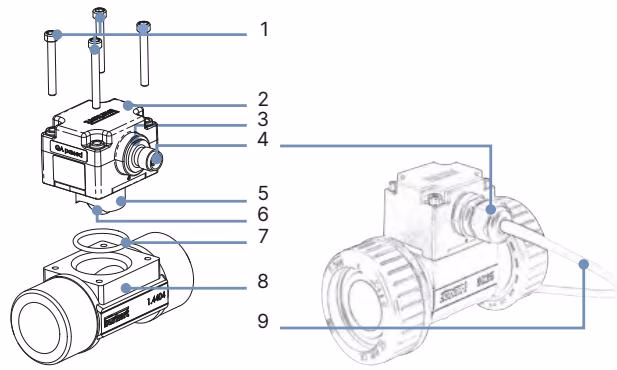 Burkert 556360 (Type 8012) material specifications diagram