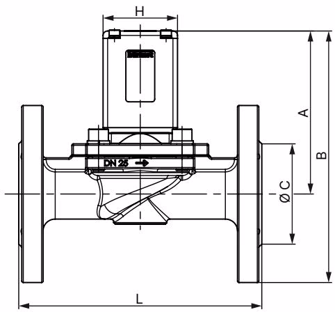宝德 BURKERT 61481 0290 型法兰版本尺寸图