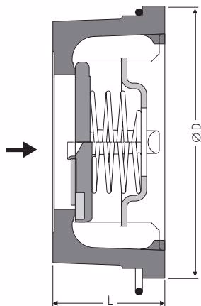 杰斯特拉 GESTRA RK 41 DN 15-100 对夹式止回阀,适用于水平及垂直管道