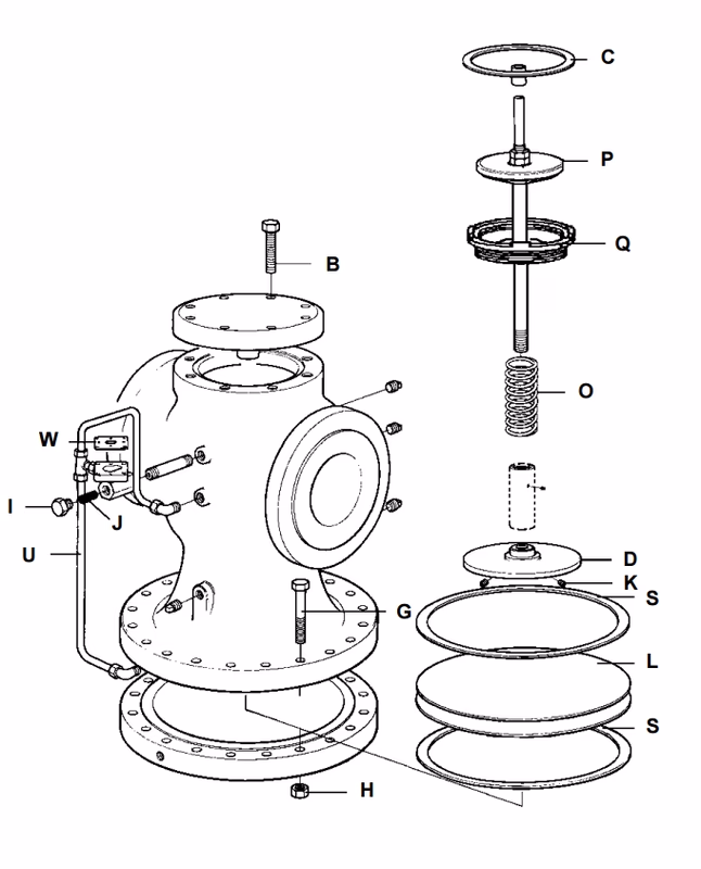 Spirax Sarco 25P 6" Spare Parts Drawing
