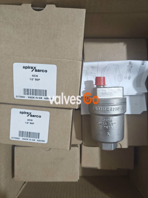 Spirax Sarco AE36/AE36A Automatic Air Vent Valve for Liquid Systems - DN15 Package