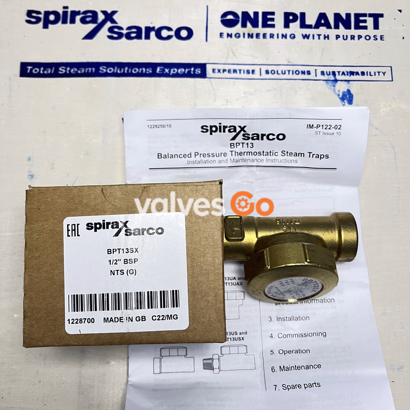 Spirax Sarco 1/2" BTP13SX NTS BSP Brass Pressure Balanced Thermostatic Steam Trap