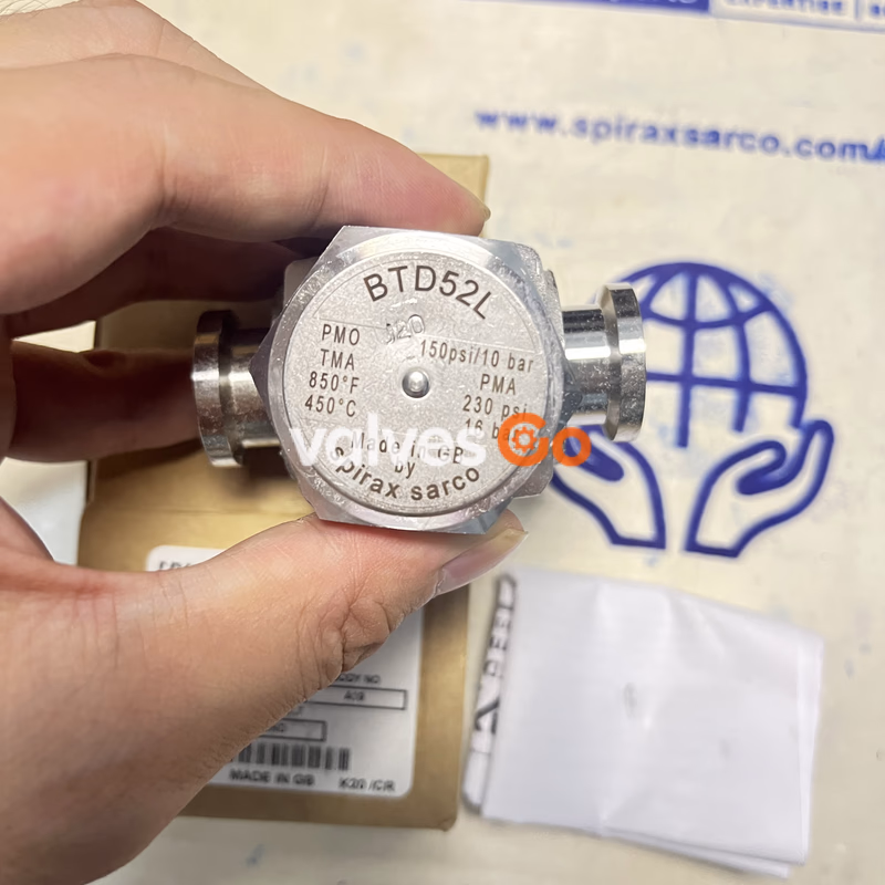 Spirax Sarco BTD52L Steam Trap Nameplate View
