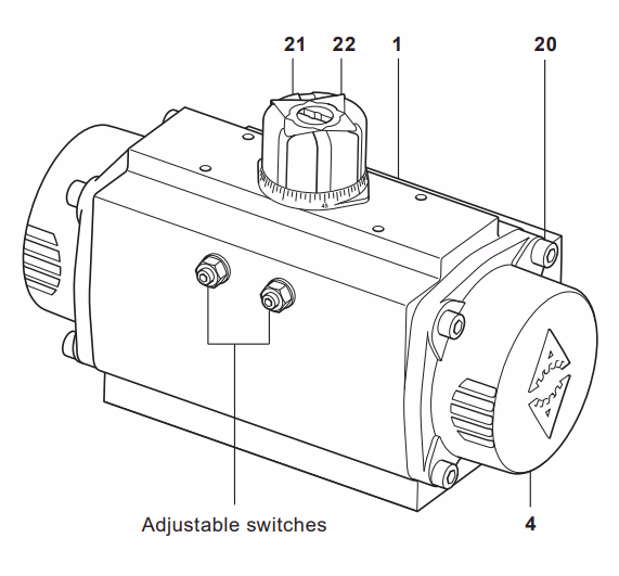 Spirax Sarco BVA300 Series Pneumatic Actuator - Structure Diagram