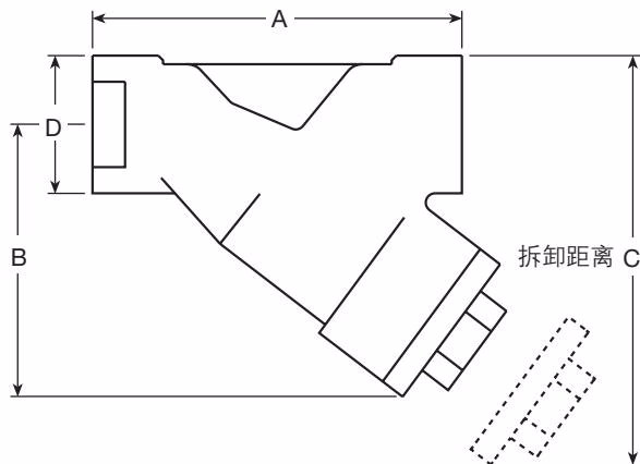斯派莎克 Spirax Sarco Fig 16/16L 尺寸标注图