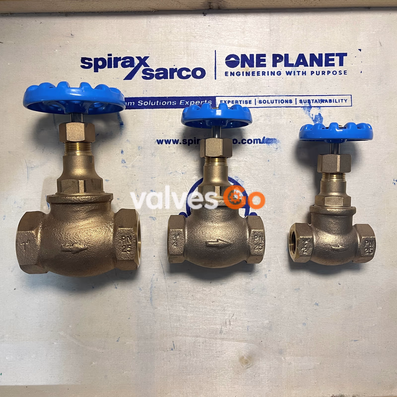 Spirax Sarco HV3 Bronze Globe Valve - Size Comparison