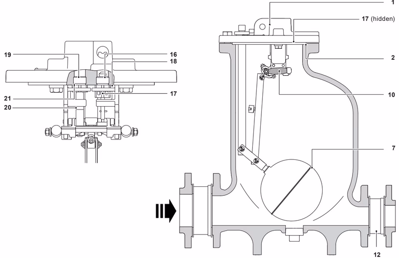 Spirax Sarco MFP14 automatic pump construction drawing